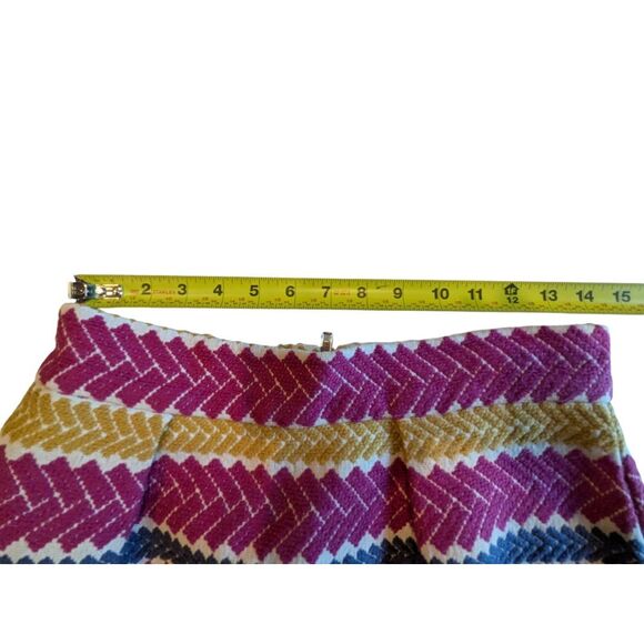 Nomad Morgan Carper Mini Skirt Multicolor Womens Size Medium Geometric Pleated - Picture 4 of 7